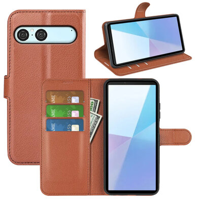 Sony Xperia 10 VII Hoesje - MobyDefend Kunstleren Wallet Book Case (Sluiting Voorkant) - Bruin