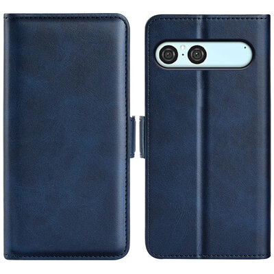 Sony Xperia 10 VII Hoesje - MobyDefend Luxe Wallet Book Case (Sluiting Zijkant) - Blauw