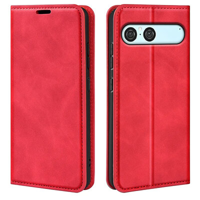 Sony Xperia 10 VII Hoesje - MobyDefend Luxe Wallet Bookcase (Magnetische Sluiting) - Rood