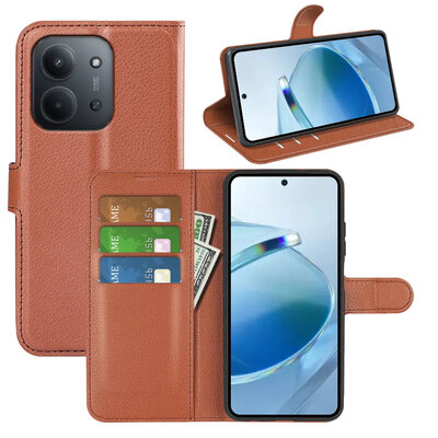Xiaomi Redmi 15C 4G Hoesje - MobyDefend Kunstleren Wallet Book Case (Sluiting Voorkant) - Bruin