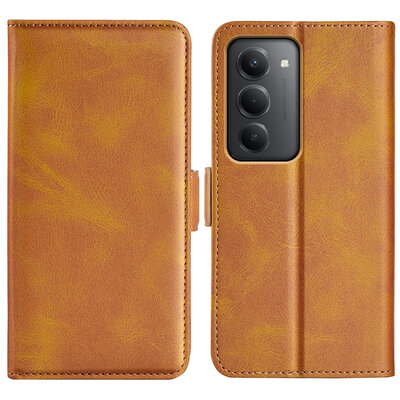 Xiaomi Redmi 15 5G Hoesje - MobyDefend Luxe Wallet Book Case (Sluiting Zijkant) - Lichtbruin