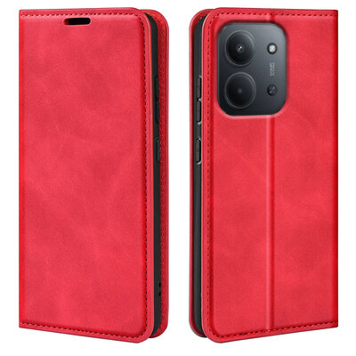 Xiaomi Redmi 15C 4G Hoesje - MobyDefend Luxe Wallet Bookcase (Magnetische Sluiting) - Rood