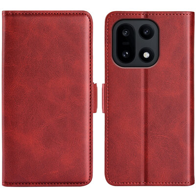 OnePlus 15 Hoesje - MobyDefend Luxe Wallet Book Case (Sluiting Zijkant) - Rood