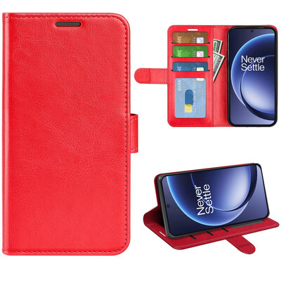 OnePlus 15 Hoesje - MobyDefend Wallet Book Case (Sluiting Achterkant) - Rood