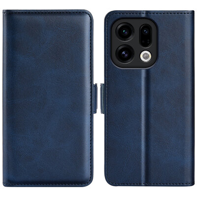 Oppo Find X9 Hoesje - MobyDefend Luxe Wallet Book Case (Sluiting Zijkant) - Blauw