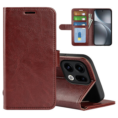 Oppo Find X9 Hoesje - MobyDefend Wallet Book Case (Sluiting Achterkant) - Bruin