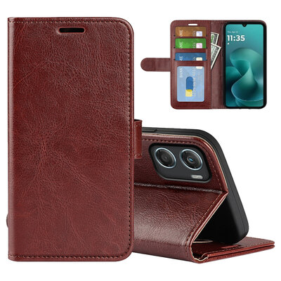 Motorola Moto G06 / Motorola Moto G06 Power Hoesje - MobyDefend Wallet Book Case (Sluiting Achterkant) - Bruin