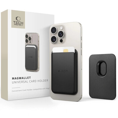 Tech-Protect MagWallet MagSafe Pasjeshouder - Zwart 