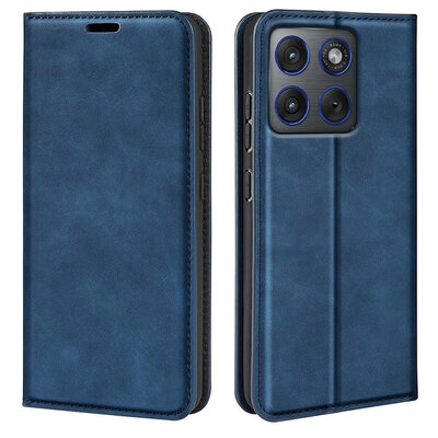 Motorola Edge 70 Hoesje - MobyDefend Luxe Wallet Bookcase (Magnetische Sluiting) - Blauw