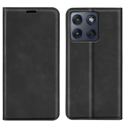 Motorola Edge 70 Hoesje - MobyDefend Luxe Wallet Bookcase (Magnetische Sluiting) - Zwart