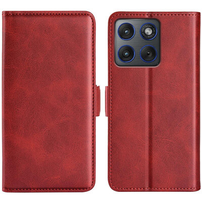 Motorola Edge 70 Hoesje - MobyDefend Luxe Wallet Book Case (Sluiting Zijkant) - Rood