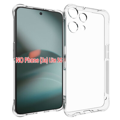 Nothing Phone (3a) Lite Hoesje - MobyDefend Transparante Shockproof TPU Backcover - Verstevigde Hoeken - Volledig Doorzichtig