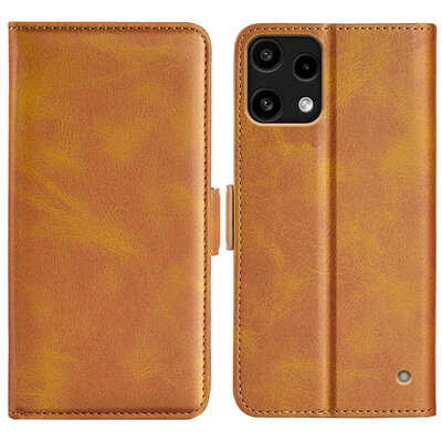 Nothing Phone (3a) Lite Hoesje - MobyDefend Luxe Wallet Book Case (Sluiting Zijkant) - Lichtbruin