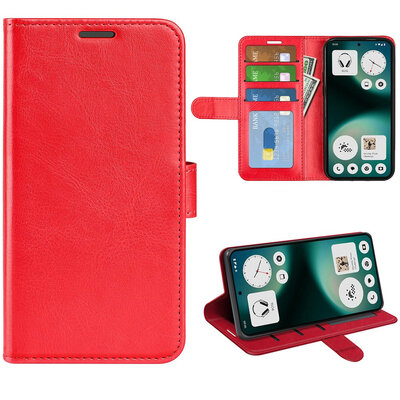 Nothing Phone (3a) Lite Hoesje - MobyDefend Wallet Book Case (Sluiting Achterkant) - Rood