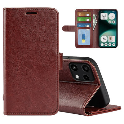 Nothing Phone (3a) Lite Hoesje - MobyDefend Wallet Book Case (Sluiting Achterkant) - Bruin
