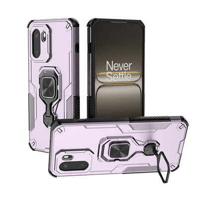 OnePlus 15R Hoesje - MobyDefend Dubbelgelaagde Pantsercase Met Standaard - Roze
