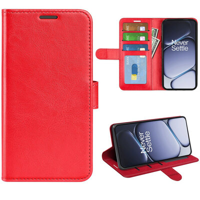 OnePlus 15R Hoesje - MobyDefend Wallet Book Case (Sluiting Achterkant) - Rood