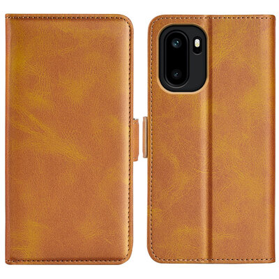 OnePlus 15R Hoesje - MobyDefend Luxe Wallet Book Case (Sluiting Zijkant) - Lichtbruin