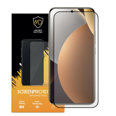 Xiaomi Redmi Note 15 Pro Plus 5G Screenprotector - MobyDefend Screensaver Met Zwarte Randen - Gehard Glas 