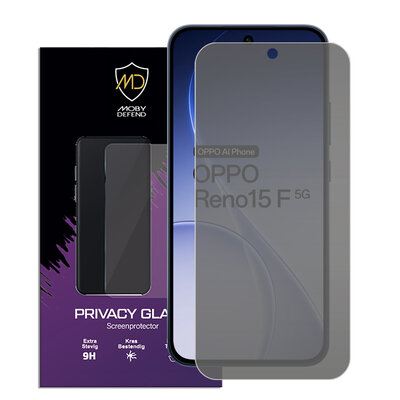 MobyDefend Oppo Reno15 F / Oppo Reno15 FS Screenprotector - HD Privacy Glass Screensaver
