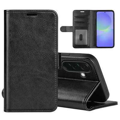 Samsung Galaxy A37 Hoesje - MobyDefend Wallet Book Case (Sluiting Achterkant) - Zwart