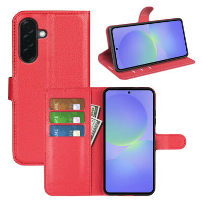 Samsung Galaxy A37 Hoesje - MobyDefend Kunstleren Wallet Book Case (Sluiting Voorkant) - Rood
