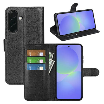 Samsung Galaxy A37 Hoesje - MobyDefend Kunstleren Wallet Book Case (Sluiting Voorkant) - Zwart