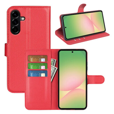 Samsung Galaxy A57 Hoesje - MobyDefend Kunstleren Wallet Book Case (Sluiting Voorkant) - Rood