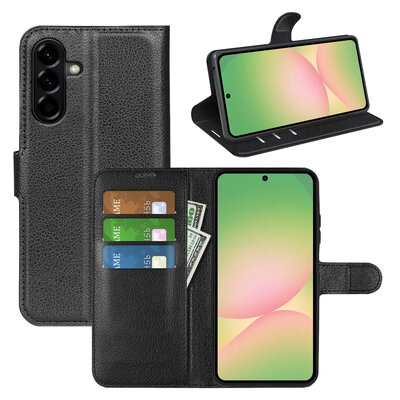 Samsung Galaxy A57 Hoesje - MobyDefend Kunstleren Wallet Book Case (Sluiting Voorkant) - Zwart