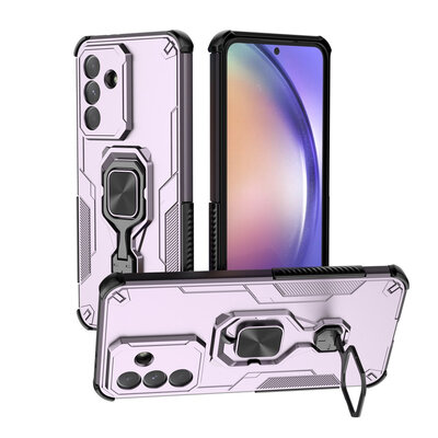 Samsung Galaxy A57 Hoesje - MobyDefend Dubbelgelaagde Pantsercase Met Standaard - Roze