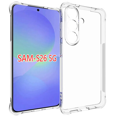 Samsung Galaxy S26 Hoesje - MobyDefend Transparante Shockproof TPU Backcover - Verstevigde Hoeken - Volledig Doorzichtig