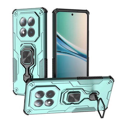 Xiaomi Redmi Note 15 5G Hoesje - MobyDefend Dubbelgelaagde Pantsercase Met Standaard - Turquoise
