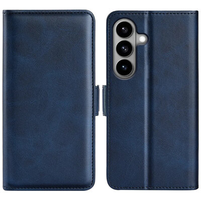 Samsung Galaxy S26 Hoesje - MobyDefend Luxe Wallet Book Case (Sluiting Zijkant) - Blauw