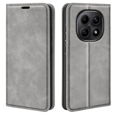 Xiaomi Redmi Note 15 4G Hoesje - MobyDefend Luxe Wallet Bookcase (Magnetische Sluiting) - Grijs