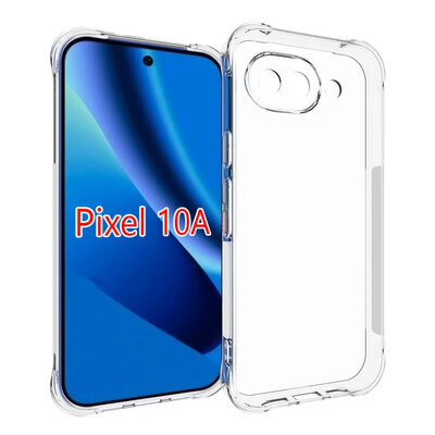 Google Pixel 10a Hoesje - MobyDefend Transparante Shockproof TPU Backcover - Verstevigde Hoeken - Volledig Doorzichtig