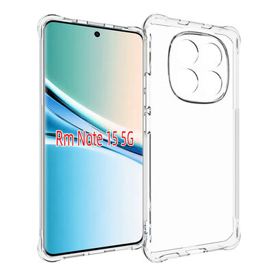 Xiaomi Redmi Note 15 5G Hoesje - MobyDefend Transparante Shockproof TPU Backcover - Verstevigde Hoeken - Volledig Doorzichtig