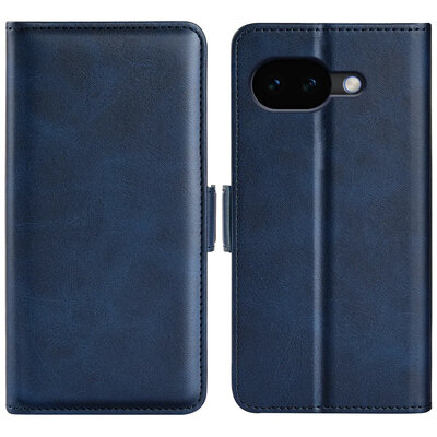 Google Pixel 10a Hoesje - MobyDefend Luxe Wallet Book Case (Sluiting Zijkant) - Blauw