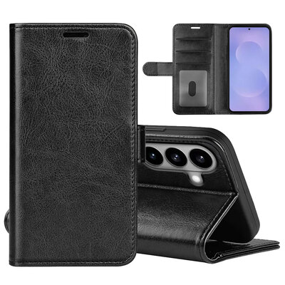 Samsung Galaxy S26 Hoesje - MobyDefend Wallet Book Case (Sluiting Achterkant) - Zwart