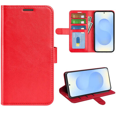 Samsung Galaxy S26 Plus (S26+) Hoesje - MobyDefend Wallet Book Case (Sluiting Achterkant) - Rood