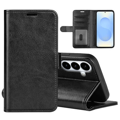 Samsung Galaxy S26 Plus (S26+) Hoesje - MobyDefend Wallet Book Case (Sluiting Achterkant) - Zwart
