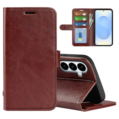 Samsung Galaxy S26 Plus (S26+) Hoesje - MobyDefend Wallet Book Case (Sluiting Achterkant) - Bruin