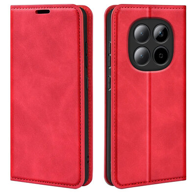 Xiaomi Redmi Note 15 Pro Plus 5G Hoesje - MobyDefend Luxe Wallet Bookcase (Magnetische Sluiting) - Rood