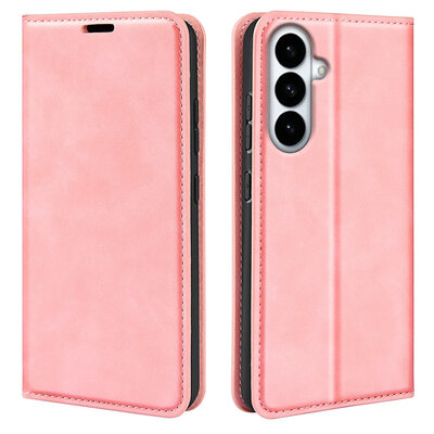 Samsung Galaxy S26 Plus (S26+) Hoesje - MobyDefend Luxe Wallet Bookcase (Magnetische Sluiting) - Roze