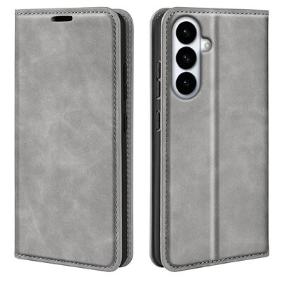 Samsung Galaxy S26 Plus (S26+) Hoesje - MobyDefend Luxe Wallet Bookcase (Magnetische Sluiting) - Grijs