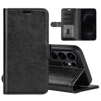 Samsung Galaxy S26 Ultra Hoesje - MobyDefend Wallet Book Case (Sluiting Achterkant) - Zwart