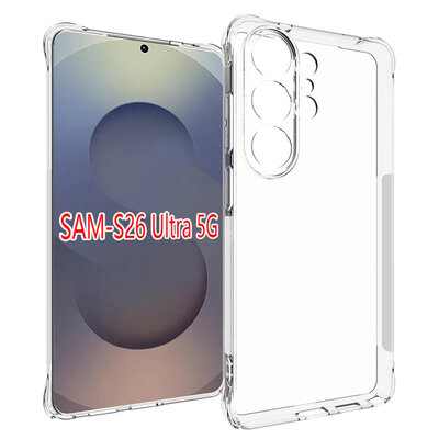 Samsung Galaxy S26 Ultra Hoesje - MobyDefend Transparante Shockproof TPU Backcover - Verstevigde Hoeken - Volledig Doorzichtig