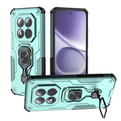 Xiaomi Redmi Note 15 Pro 5G Hoesje - MobyDefend Dubbelgelaagde Pantsercase Met Standaard - Turquoise