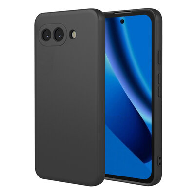 Google Pixel 10a Hoesje - MobyDefend Matte Siliconen Backcover - Zwart