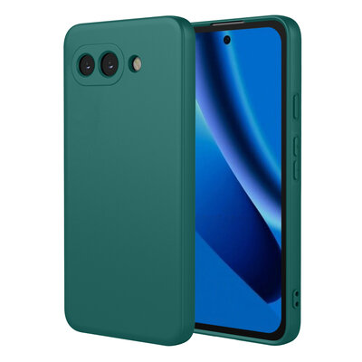 Google Pixel 10a Hoesje - MobyDefend Matte Siliconen Backcover - Groen