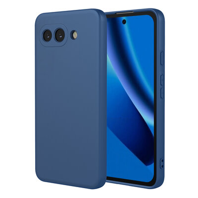 Google Pixel 10a Hoesje - MobyDefend Matte Siliconen Backcover - Blauw